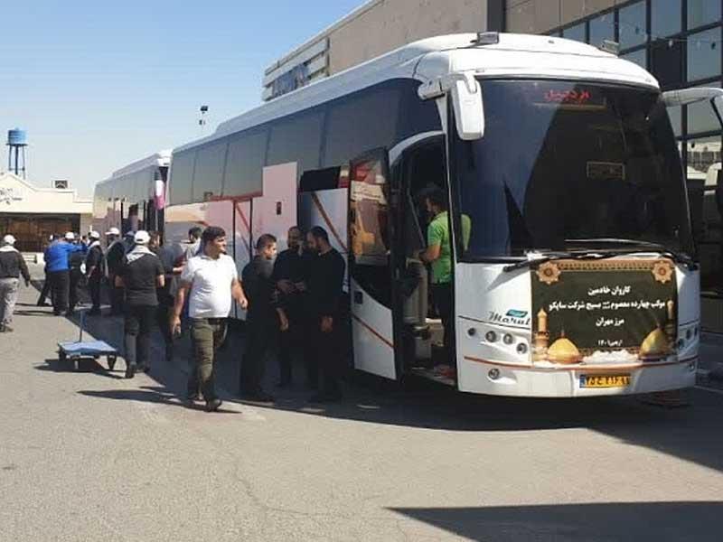 خدمات ساپکو و زنجیره تامین ایران خودرو به زائران اربعین حسینی (ع)