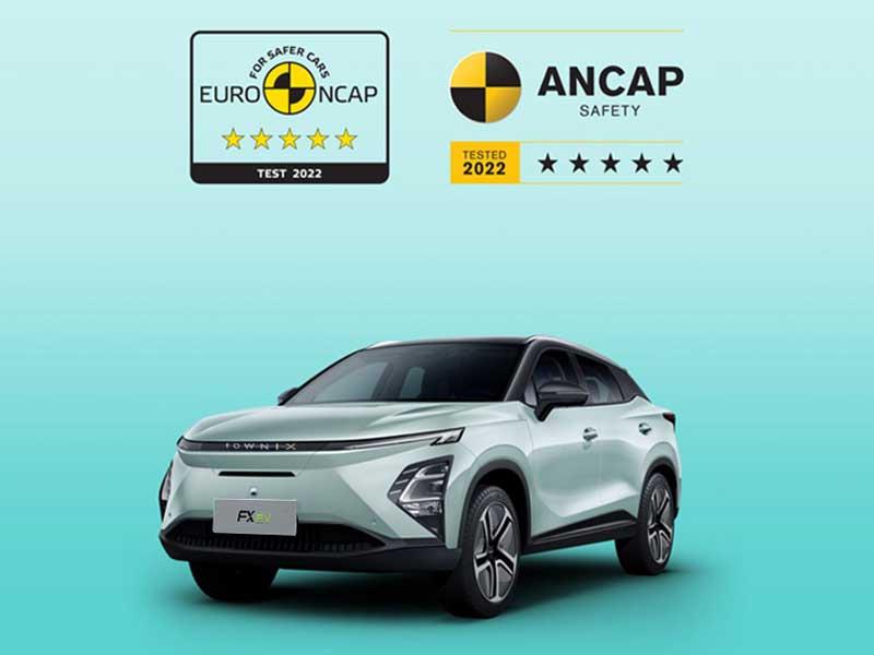 دستاوردی دیگر برای اف‌ ایکس برقی؛ گواهینامه پنج ستاره ایمنی از ENCAP و ANCAP