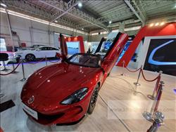 نمایش ام جی سایبراستر و MG4 برقی در نمایشگاه تحول صنعت خودرو